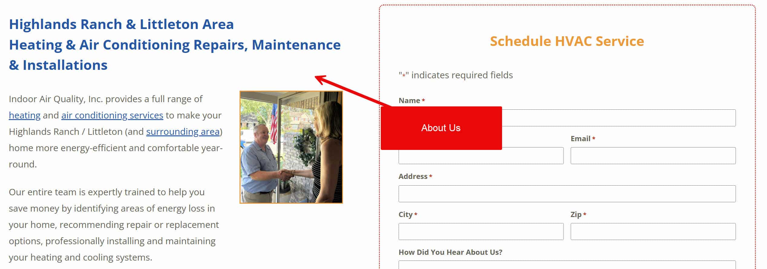 Content Every Home Service Website's Home Page Should Feature: About Us Section